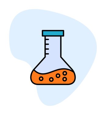Matara ikonu. Laboratuvar ekipmanları. vektör illüstrasyonu.                     