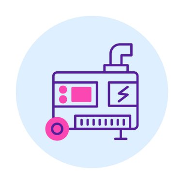 Elektrik Üretici simgesinin vektör çizimi                                        