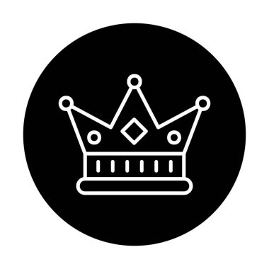 Soyut taç. Web simgesi illüstrasyonu 