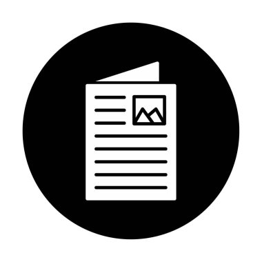 Broşür simgesi vektör illüstrasyonu