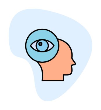 vizyon. Web simgesi basit illüstrasyon                 