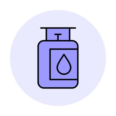 gaz tankı ikonu vektör illüstrasyonu