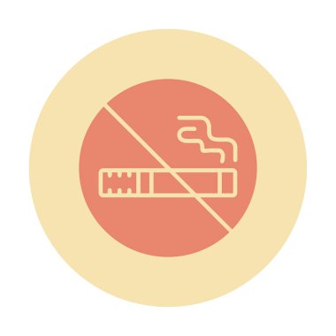 Proje ve eğlence için sigara içme simgesi yok