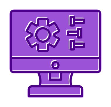 Ayarları web simgesi, vektör çizim              