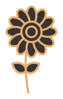  çiçek simgesi vektör illüstrasyon tasarımı