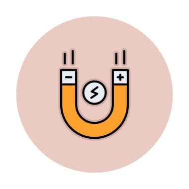 Mıknatıs düz simgesinin vektör çizimi 