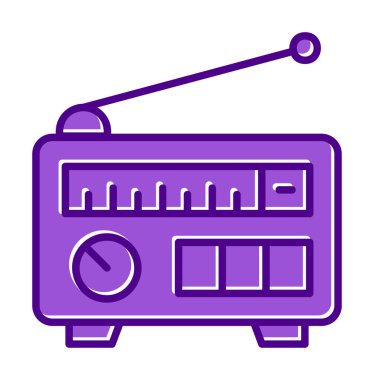 radyo simgesi web basit illüstrasyon