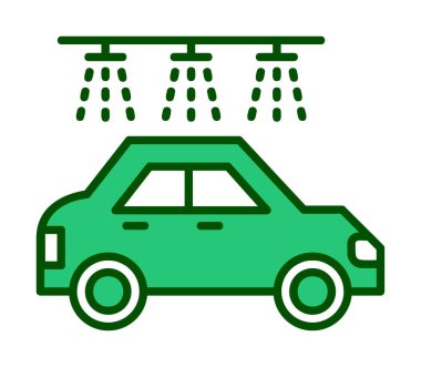 araba yıkama ikonu vektör illüstrasyonu