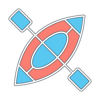 Kayak vektör illüstrasyonu, simge ögesi arkaplanı                    