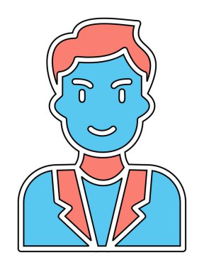 Aday erkekler simgesi, vektör illüstrasyonu 