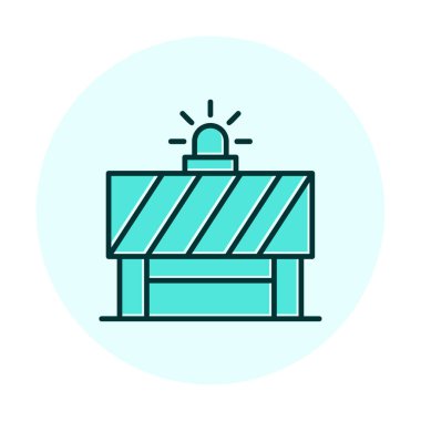 Yol Bariyeri vektör simgesi tasarımı