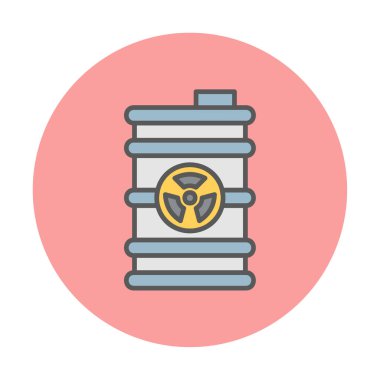 zehirli atık kutusu simgesi moda tasarım tarzında