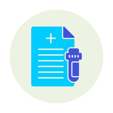 Test Raporu simgesi, vektör illüstrasyonu 