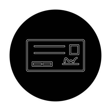 Çek çizgisi vektör simgesi