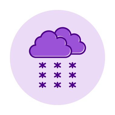 Basit kar yağışı simgesi, vektör çizimi