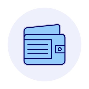 Cüzdan web simgesi, vektör illüstrasyon tasarımı