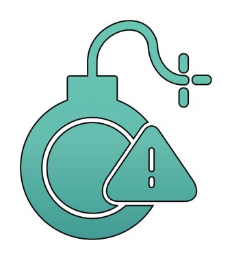 Uyarı işareti simgesinin vektör illüstrasyonu 