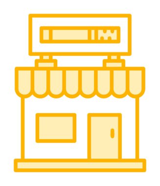 dükkan simgesi, vektör illüstrasyonu basit tasarım