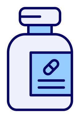 ilaç şişesi simgesi, vektör illüstrasyonu