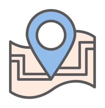 harita işareti simgesi. vektör çizim 