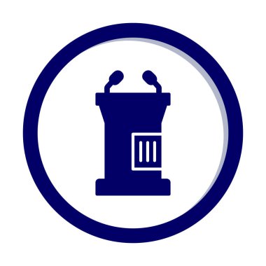 hoparlör kürsü simgesi vektör illüstrasyonu                         