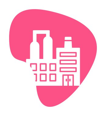 Factory icon, vector illustration simple design
