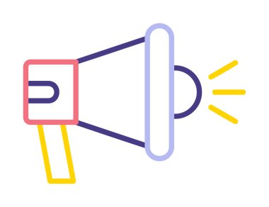 megafon simgesi, vektör illüstrasyonu