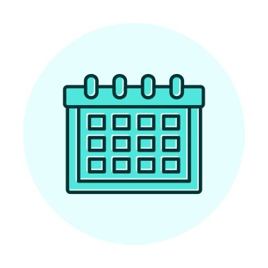 Takvim simgesi, vektör illüstrasyonu basit tasarım