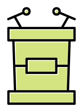 Modern Tribune simgesinin vektör çizimi                     