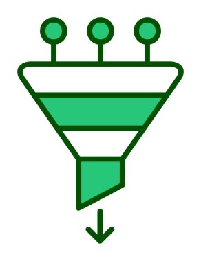 Basit düz huni simgesi vektör çizimi 