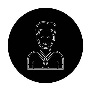 Yönetici simgesi, vektör illüstrasyonu basit tasarım