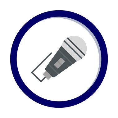 mikrofon web simge vektör çizim 