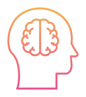 düz beyin ikonu vektör illüstrasyon tasarımı