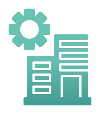 Bakım daireleri simge vektör illüstrasyonu 