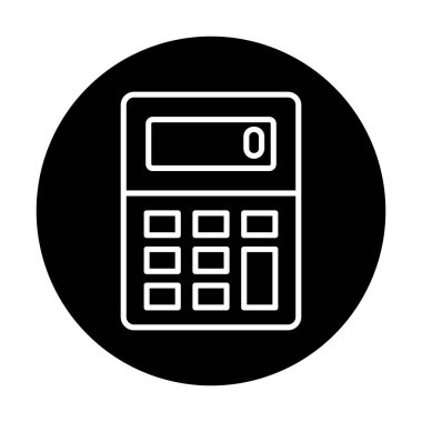 Grafik hesap makinesi vektör çizimi  