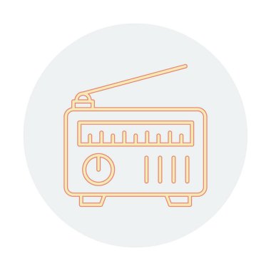 radyo simgesi web basit illüstrasyon