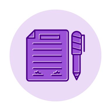 contract icon, vector illustration simple design