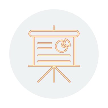 düz basit Pie Grafik ikonu vektör çizimi