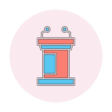 Podyum simgesinin vektör illüstrasyonu 