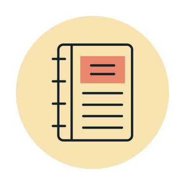 Not defteri web simge vektör çizim