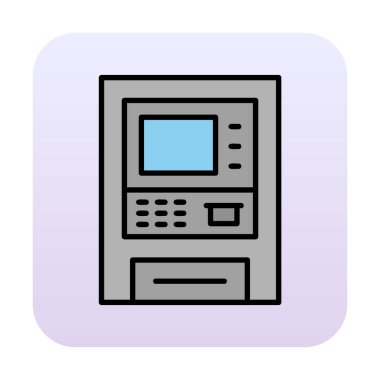 atm simge vektör illüstrasyonu 