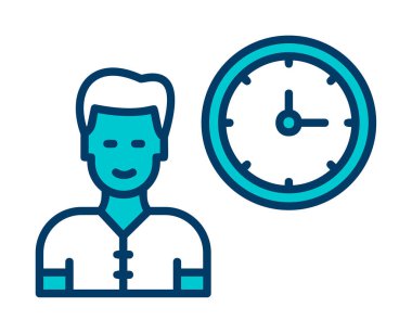 Çalışma Zamanı web simgesi vektör illüstrasyonu