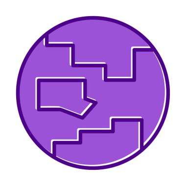 earth icon, vector illustration simple design