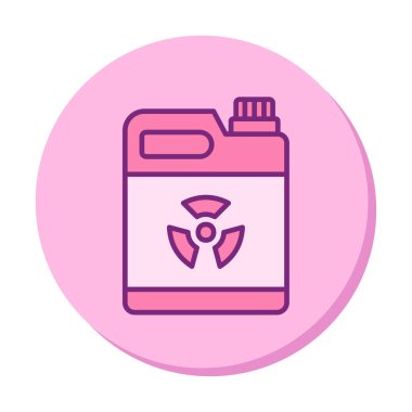 zehirli atık kutusu simgesi moda tasarım tarzında