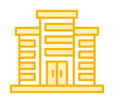 Şehir binası simgesi, vektör illüstrasyonu basit tasarım