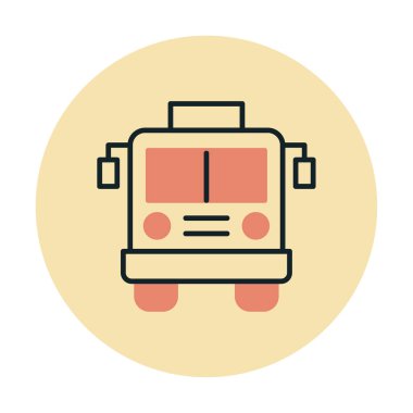 bus simgesi, vektör illüstrasyonu