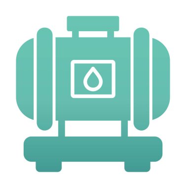 Fabrika tankı simgesi, vektör illüstrasyonu