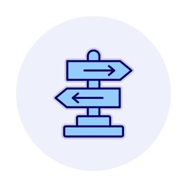 Yön düz simge, vektör illüstrasyonu