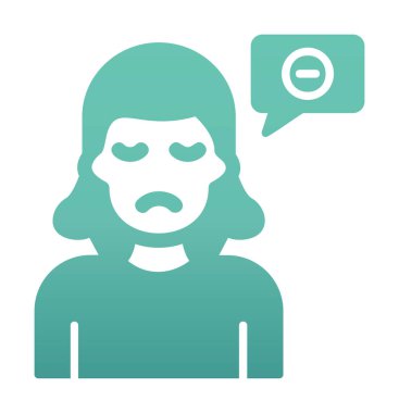 Negatif Düşünce konsepti ikon vektör çizimi