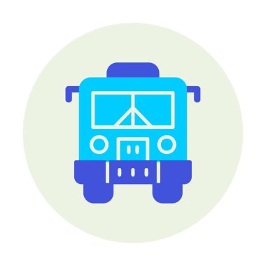 Toplu Taşımacılık web simgesi, vektör illüstrasyonu